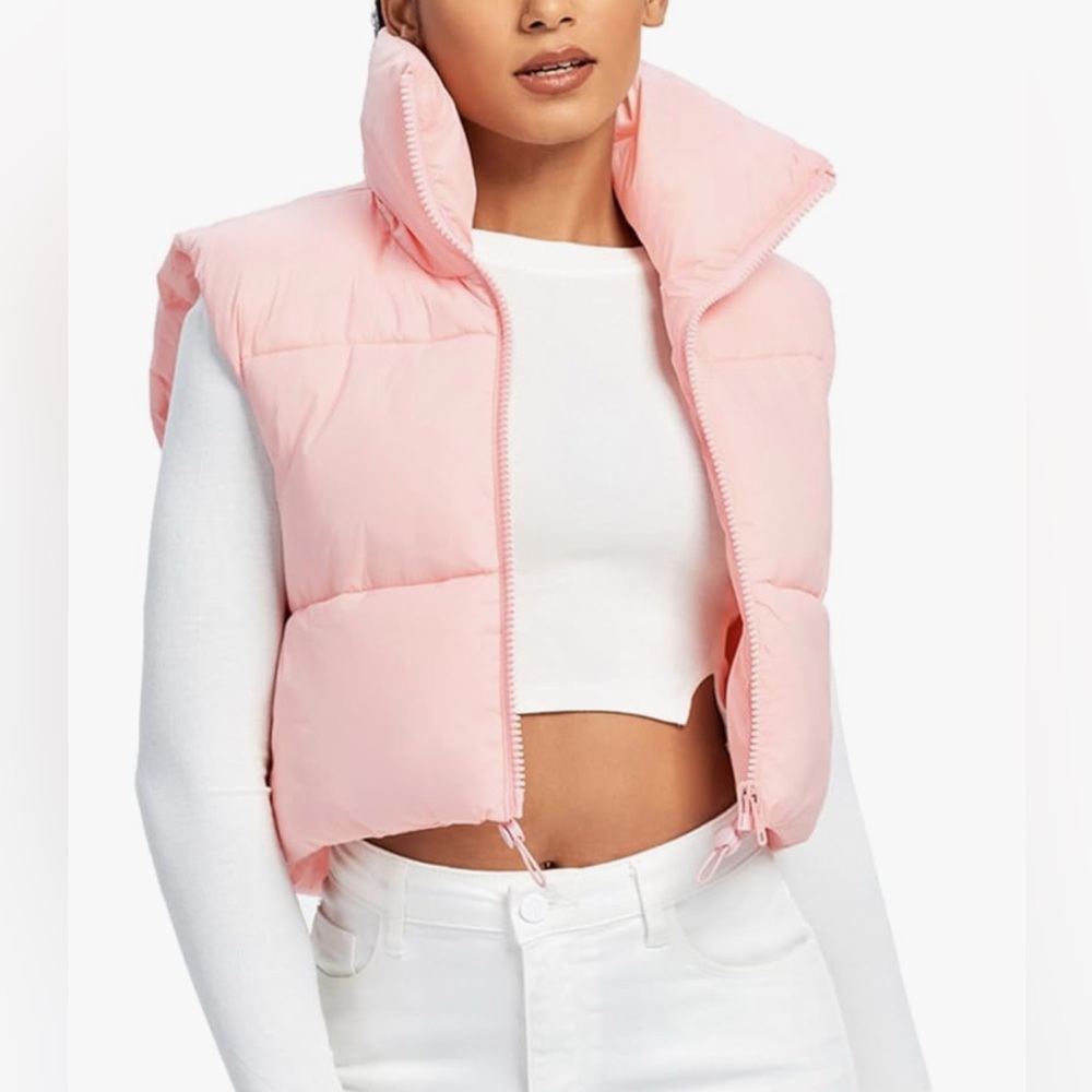 Cropped Puffer Vest